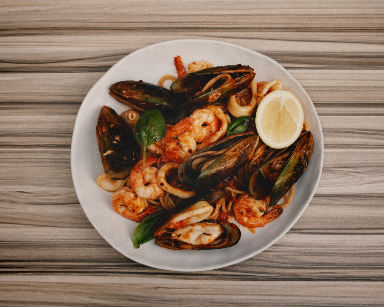 Plating food at Gina's